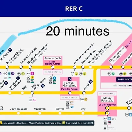 Modern T2 Near Paris Jo, 15min To Tour Eiffel With Rer C Apartamento Asnières